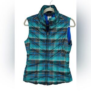 Patagonia women's down with it  vest in teal grey blue size small